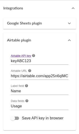 Airtable configuration