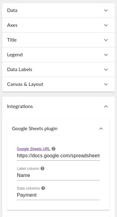 Google Sheets configuration